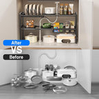 Mustorn Pots and Pans Organizer Under Cabinet, Expandable 2 Tier Under Sink - Image 4