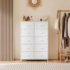 Sweetcrispy 10 Drawer Fabric Dresser Tall Chest Storage Organizer Tower - Image 8