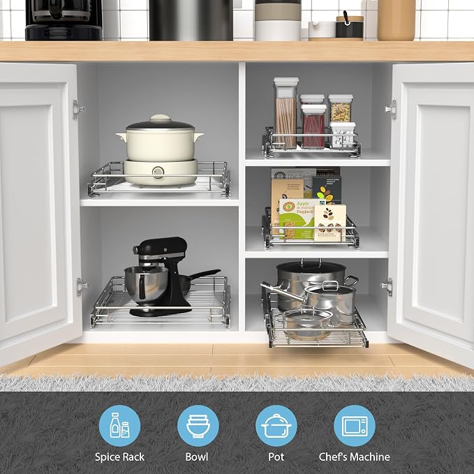 ZOINLIY Pull Out Cabinet Organizer, Versatile Slide Out Kitchen Organizers and - Image 2