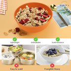 Wrova Wheat Straw Bowls Set 60 OZ Unbreakable Large Cereal Bowls Set of 6 - Image 4