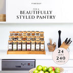FINESSY Bamboo Glass Spice Jars - Image 3
