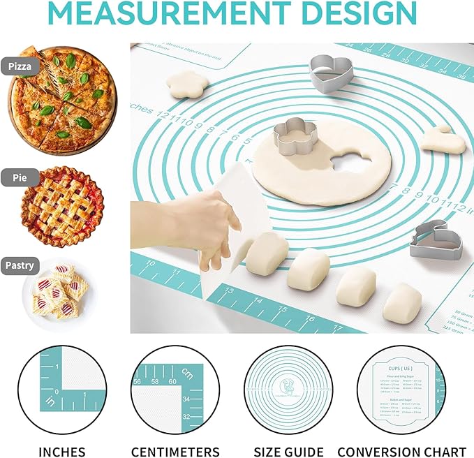 Non stick Silicone Pastry Mat, Dough Mat - Image 4