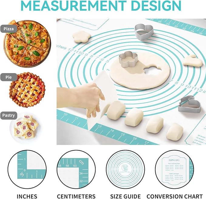 Non-Stick Silicone Pastry Mat, Silicone Baking Mat - Image 4