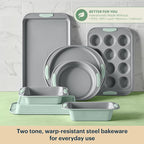 Pyrex 8-Piece Metal Bakeware Set, Lightweight Stainless Steel Baking Trays - Image 3