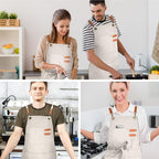 OUNLEN Chef Apron for Men Women Canvas Aprons - Image 6