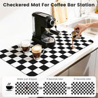 17" x 32" Checkered Dish Drying Mat - Image 3