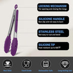 Kitchen Tongs, Stainless Steel Cooking Tongs - Image 4
