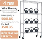 BestOffice | 4-Tier Wire Storage Shelves - Image 7