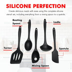 Chef Craft Premium Silicone Kitchen Tool and Utensil Set, 5 Piece - Image 4