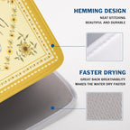 Giwawa Sunflower Bee Dish Drying Mat, Summer Rustic Sunshine Floral Dish - Image 4