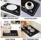 Coffee Bar Mat for Countertops 23inx15in, Absorbent Hide Stain Anti-Slip Cafe - Image 8