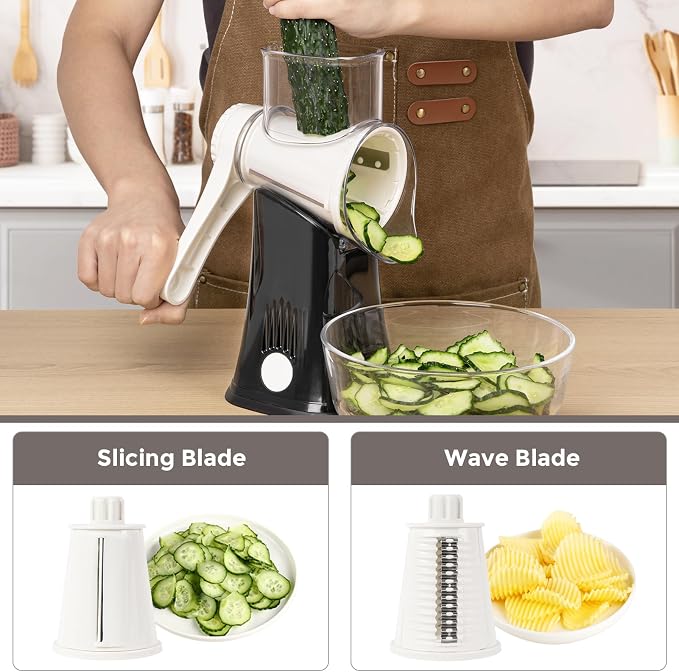 X Home 5-in-1 Rotary Cheese Grater - Image 2