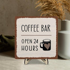 Coffee Bar Sign Plaque Decor, Coffee Bar Accessories, Rustic Wooden Tabletop - Image 7