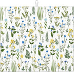 Blue Yellow Wildflower Dish Drying Mats by Unknown