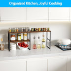 Golener Countertop Organizer Corner Shelf, 2-Tier Adjustable Stackable Corner - Image 3