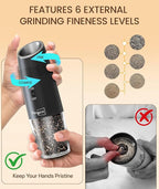 Gravity Electric Salt and Pepper Grinder Set - Image 5