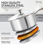 MICHELANGELO 3 Quart Saucepan - Image 3