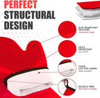 Silicone Oven Mitts, Heat Resistant 2PCS Oven Mitts - Image 3