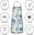 Nautical Coastal Oven Mitts Pot Holders Cooking Apron Set of 5 Silicone - Image 5