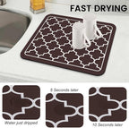 WISELIFE Dish Drying Mat Super Absorbent Drying Mat Large Dish Drying Mats - Image 4