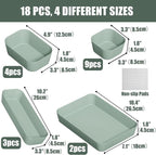 Plastic Drawer Organizers, Bathroom and Vanity Organizer Plastic Tray, Makeup - Image 2