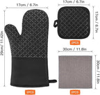 Philorn Oven Mitts and Pot Holders 6pcs, Kitchen Oven Glove High Heat Resistant - Image 2