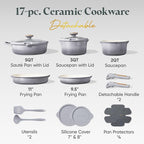 CAROTE 17Pcs Titanium Cookware Set, Pots and Pans Set Non Stick, Kitchen - Image 2