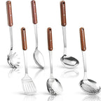 FJNATINH Stainless Steel Cooking Utensils Set, Mirror Polished 6 Pieces Kitchen by HOMEKITCHENTOOL