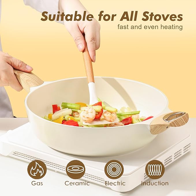 SENSARTE Ceramic Nonstick Frying Pan Skillet - Image 3