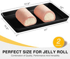 HONGBAKE 2 Pack Half Sheet Pan Set, 1/2 Cookie Sheets - Image 3