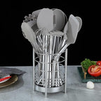 Kitchen Utensil Holder for Kitchen Counter, Stainless Steel Utensil Crocks - Image 4