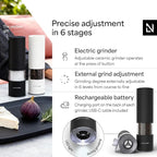 LARS NYSØM Electric Salt and Pepper Grinder Set I Automatic Salt and Pepper - Image 2