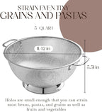 Bellemain Colander for Kitchen – 5 Qt Stainless Steel Strainer - Image 2