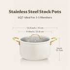 BEZIA 6 QT Stainless Steel Stockpot - Image 8