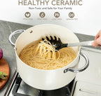 MICHELANGELO Stock Pot with Lid, Nonstick Cooking Pot, 5 Quart Soup Pot with Lid - Image 2