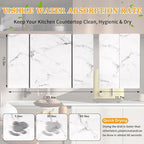 Stone Dish Drying Mat for Kitchen Counter, Absorbent Diatomaceous Earth Bath - Image 2