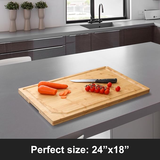 24 x 18 Extra Large Bamboo Serving Boards - Image 2