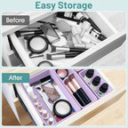 WOWBOX 25 PCS Plastic Drawer Organizer Set, 4 Sizes Desk Drawer Divider - Image 4
