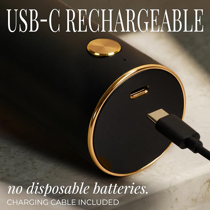 Rechargeable Electric Salt and Pepper Grinder Set – Sleek Stainless Steel White - Image 3