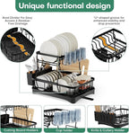2 Tier Dish Rack, Carbon Steel Dish Drying Rack - Image 3