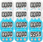 12 Pack Digital Kitchen Timer Small Classroom Timers by VOULOIR