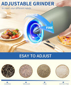 CIRCLE JOY Gravity Electric Salt and Pepper Grinder Set Automatic Salt and - Image 4