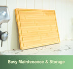 Bamboo Cutting Board for Kitchen, Wooden Chopping Block - Image 5