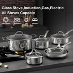 Sauce pan with lid, 1.5 Quart & 2.5 Quart Hybrid Nonstick Sauce pans set - Image 5