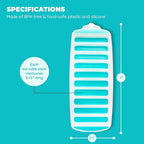 Jacent Resusable Silicone and Plastic Water Bottle Ice Cube Stick Tray - Image 6