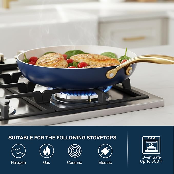 GOTHAM STEEL 12 Inch Non Stick Frying Pans Nonstick Skillet, Ceramic Pan - Image 6