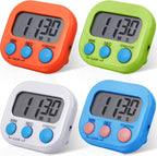 Weewooday 4 Pcs Large Classroom Timers Stopwatch Magnetic Kitchen Digital Timer by Weewooday