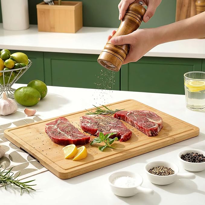 Zarler Bamboo Cutting Boards for Kitchen, 15.5x10.5 Durable Wood Cutting Board - Image 7