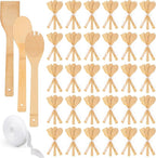 Reallnaive 108 Pcs Bamboo Spatula Wooden Kitchen Utensil Bulk 12''wood Spoon by Unknown