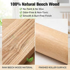 2 Pack Small Rolling Pin Wooden Dough Roller Pizza French Mini Baking roller Set - Image 3